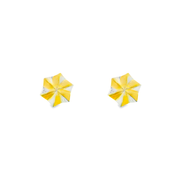 Daisy 1 micron gold plated silver earrings