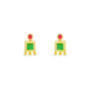 Pristine 1 micron gold plated silver earrings