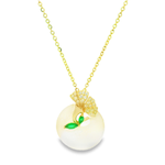 Load image into Gallery viewer, Tulip Curve Golden Sterling Silver Pendant Chain
