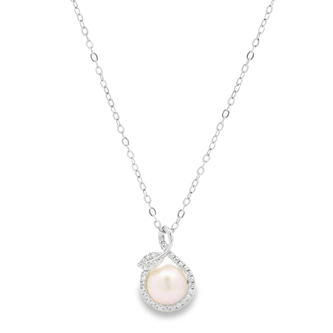 Pearl Blossom Sterling Silver Pendant Chain