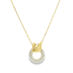 Load image into Gallery viewer, Gliding Swan Golden Sterling Silver Pendant Chain
