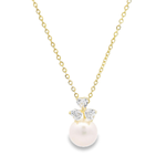 Load image into Gallery viewer, Peridot Pearl drop Golden Sterling Silver Pendant Chain
