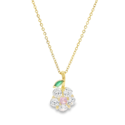 Jasmine Drop Golden Sterling Silver Pendant Chain