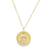 Golden halo Double Layer Golden Sterling Silver Pendant Chain