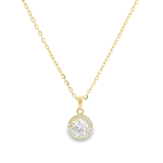 Load image into Gallery viewer, Diamond Drop  Golden Sterling Silver Pendant Chain
