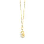 Load image into Gallery viewer, Diamond Drop  Golden Sterling Silver Pendant Chain
