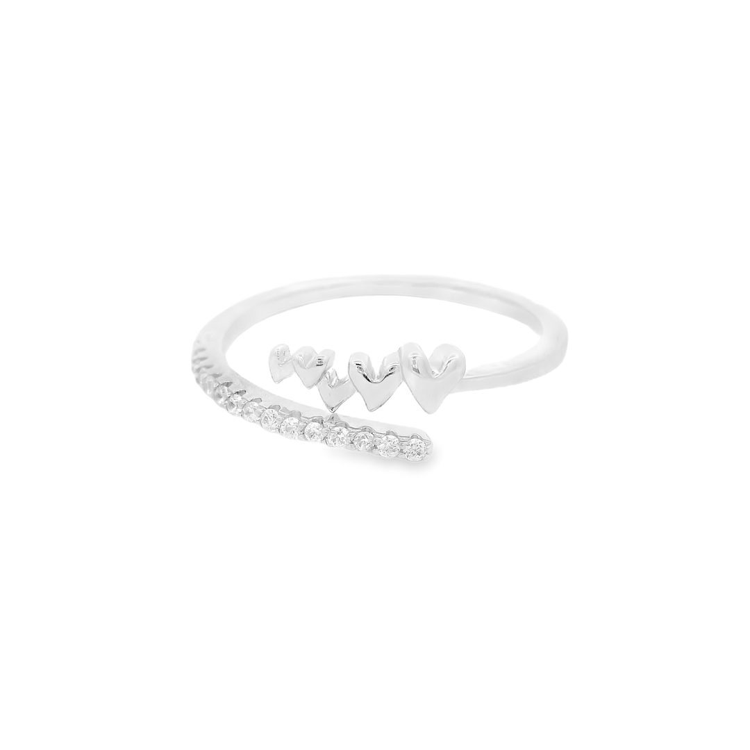 Eclipse Sterling Silver Adjustable Ring