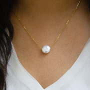 Pearl Bloom 925 sterling silver pendants chain set