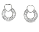 Load image into Gallery viewer, Chic heart Silver stud earrings
