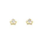 Load image into Gallery viewer, Crown Silver stud earrings
