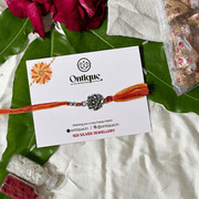 Silver Rose Lumba Rakhi for Bhabhi