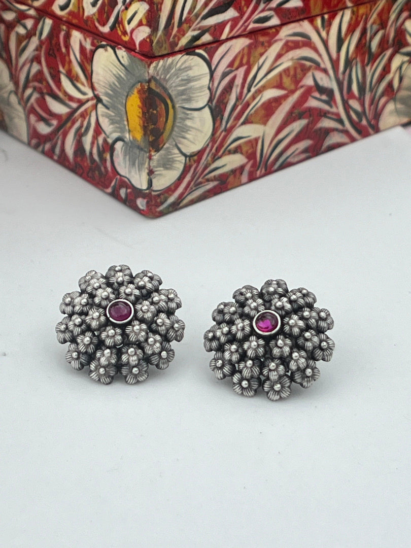 Srishti Oxidised Silver Earrings for Women