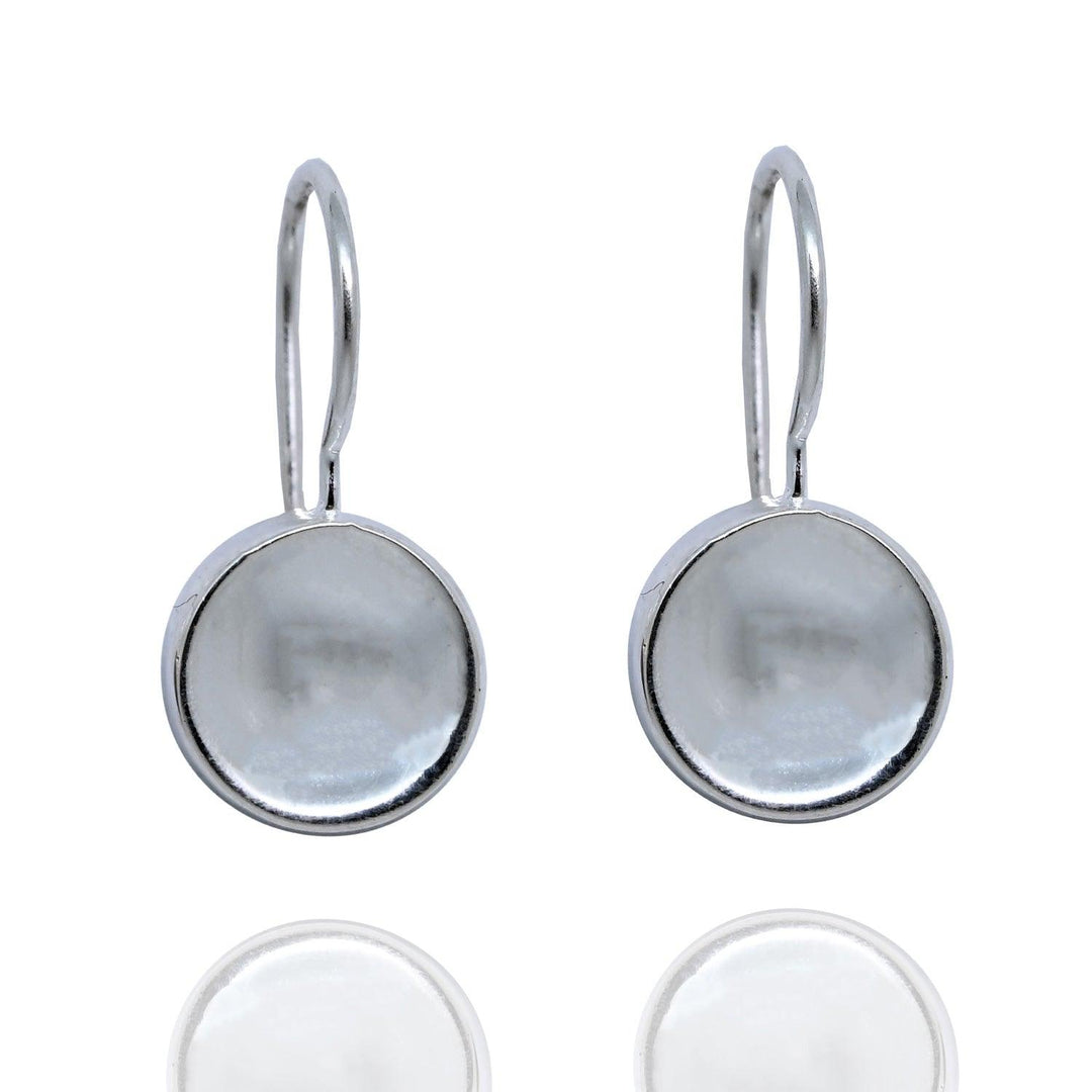 Flat Ball with Hook Earrings