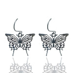 Load image into Gallery viewer, Silver Butterfly Hook Earrings
