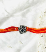 Load image into Gallery viewer, Silver Rose Flower Rakhi
