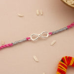 Load image into Gallery viewer, Silver infinity loop Rakhi
