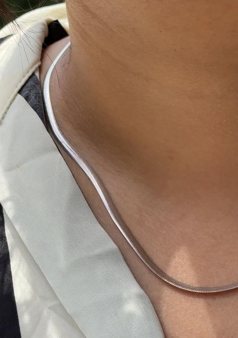 Elegant Silver Snake Chain