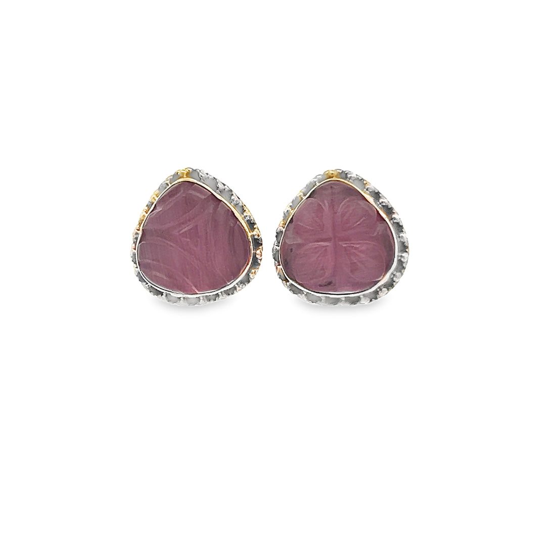 agate-aura-silver-stud-earrings