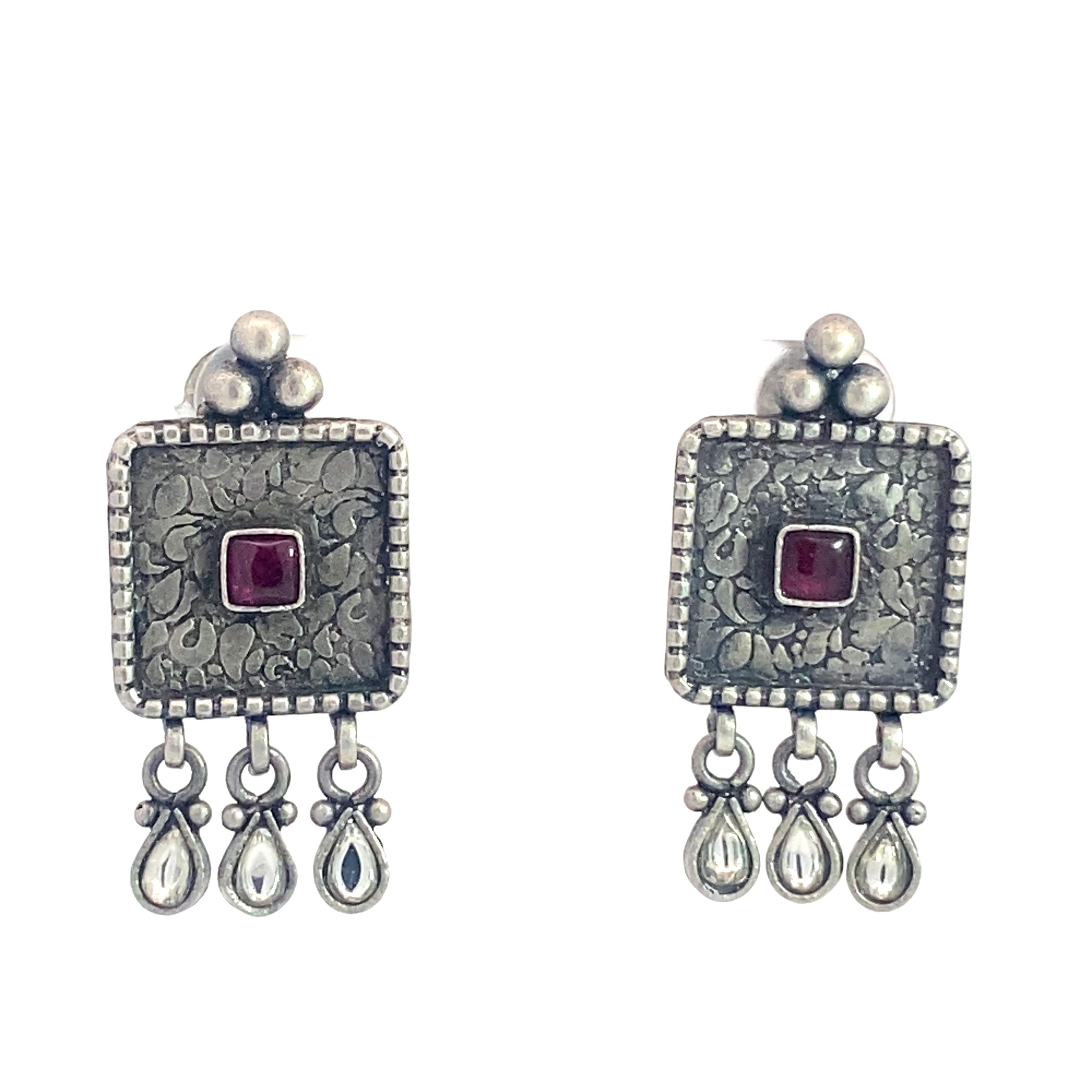 brahmi-oxidised-silver-earrings