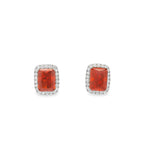 Load image into Gallery viewer, dazzling-ruby-red-silver-stud-earrings
