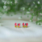 Load image into Gallery viewer, ontique-925-silver-bow-shaped-studs-earrings-for-kids
