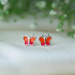 Load image into Gallery viewer, ontique-925-silver-butterfly-shaped-studs-earrings-for-kids
