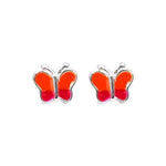 Load image into Gallery viewer, ontique-925-silver-butterfly-shaped-studs-earrings-for-kids
