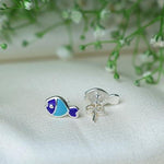 Load image into Gallery viewer, ontique-925-silver-fish-shaped-studs-earrings-for-kids
