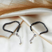 ontique-925-sterling-silver-pure-chandi-black-bead-crystal-star-shape-nazariya-bangle-bracelet-for-kids