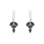 Load image into Gallery viewer, opal-stone-silver-hook-earrings
