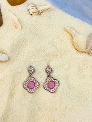 pink-flower-mop-silver-earrings