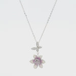 Load and play video in Gallery viewer, Blooming Orchid Sterling Silver Pendant Chain
