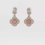 Load and play video in Gallery viewer, Pink Flower MOP silver earrings
