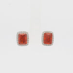 Load and play video in Gallery viewer, Dazzling Ruby Silver stud earrings
