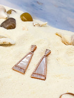 Load image into Gallery viewer, rose-gold-crystal-glow-mop-silver-earrings
