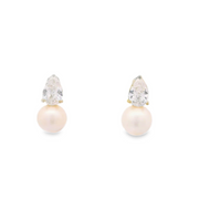 snowy-pearl-drop-silver-stud-earrings