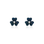 Load image into Gallery viewer, sparkle-sapphire-inviset-silver-earrings
