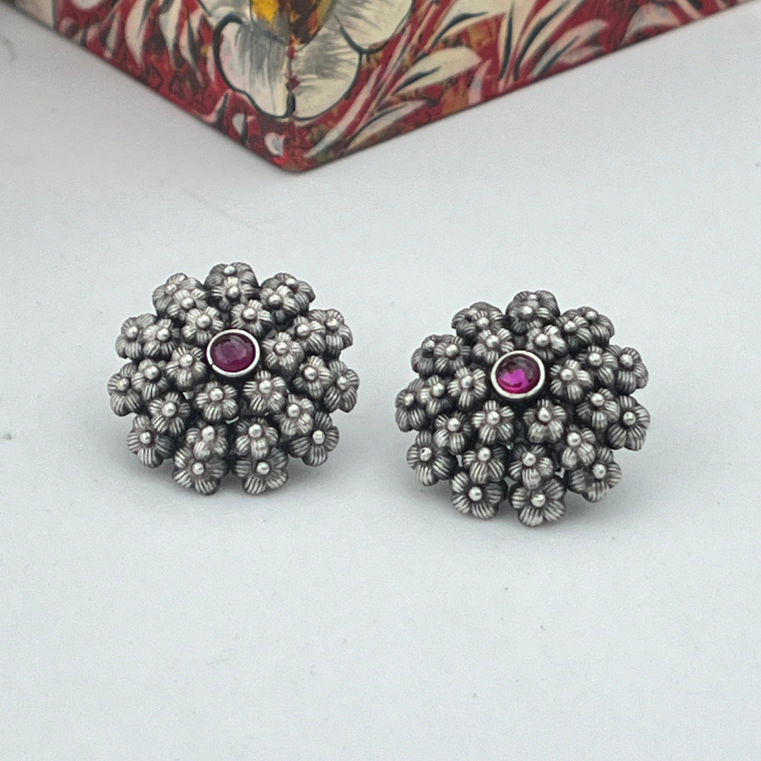 Srishti Oxidised Silver Earrings for Women