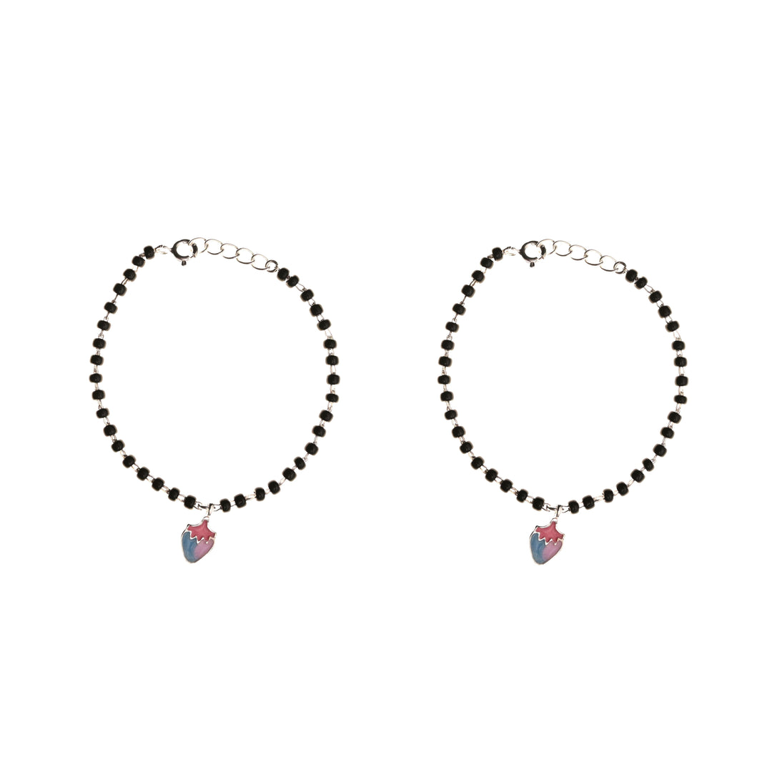 sterling-silver-pure-chandi-black-bead-crystal-strawberry-shape-nazariya-bangle-bracelet-for-kids