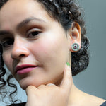 Load image into Gallery viewer, surya-mukhi-silver-oxidised-earrings
