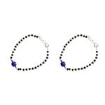 Load image into Gallery viewer, Pure Chandi Black Bead Crystal Nazariya Bangle/Bracelet For Kids - Evil Eye Nazariya,One Pair
