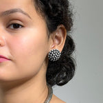 Load image into Gallery viewer, yajna-oxidised-silver-earrings
