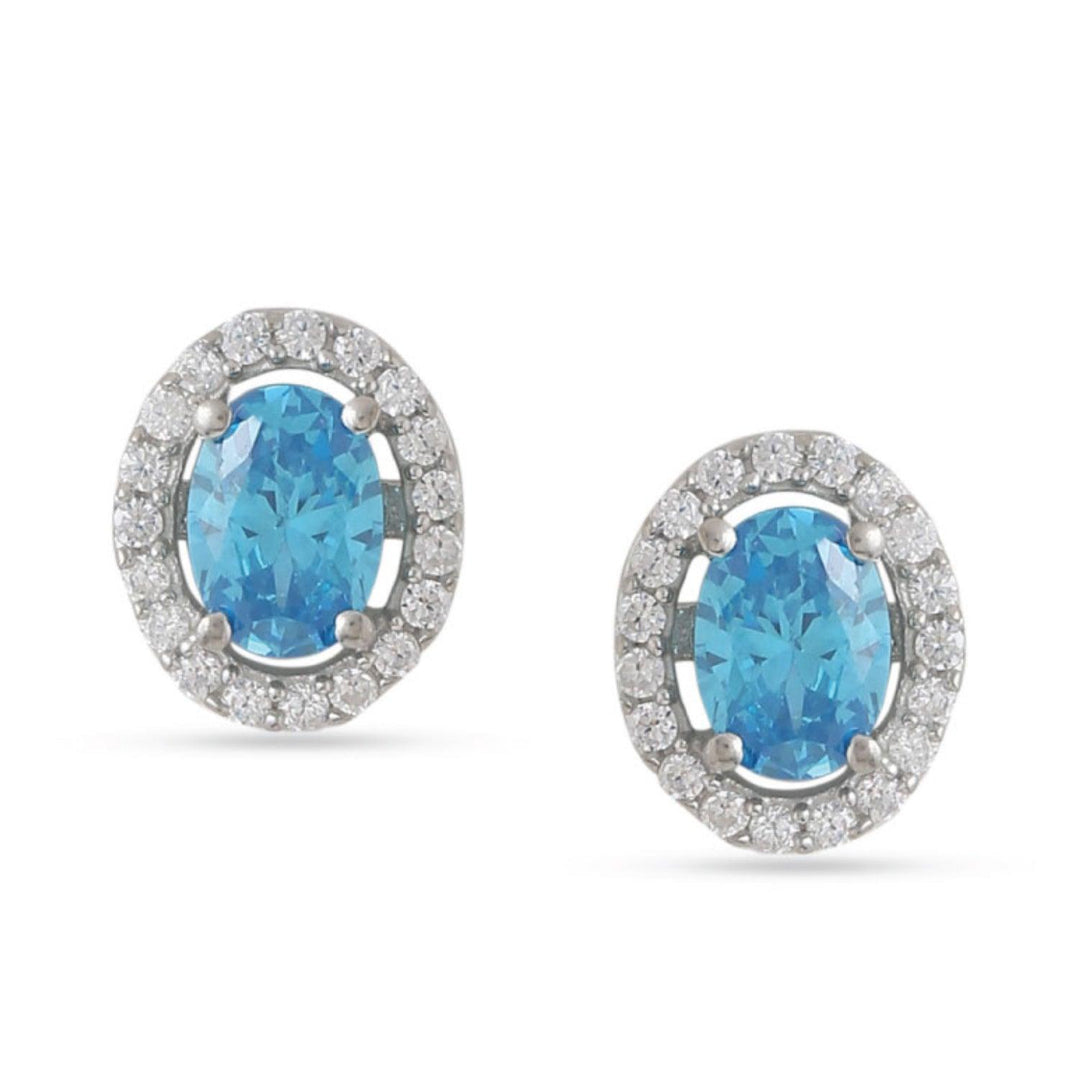 Marine charm diamond Stud Earrings for Women