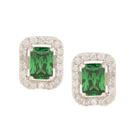 Load image into Gallery viewer, Oh so green Diamond Stud Earrings
