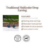 Load image into Gallery viewer, Traditional Multicolor Drop Earrings
