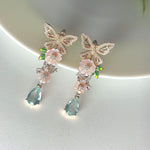 Load image into Gallery viewer, Rose Gold Butterfly floral Divine Earrings
