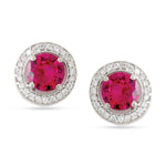 Load image into Gallery viewer, Red Ruby Solitaire Stud Earrings
