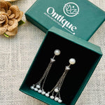 Load image into Gallery viewer, Dangling Pearls Misty Fall Earrings
