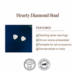 Load image into Gallery viewer, Hearty Diamond Stud Earrings
