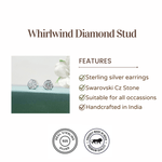 Load image into Gallery viewer, Whirlwind Swarovski Diamond Stud Earrings
